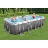 Каркасный бассейн BESTWAY POWER STEEL 488х244х122см + фильтр-насос 3028 л/ч, тент, лестница 56996 BW
